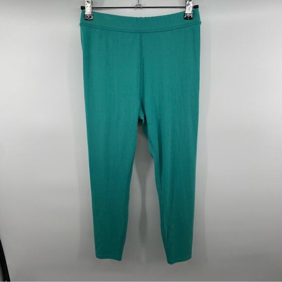 Alo Yoga Teal Blissful High-Waisted Ribbed Leggings Full Length Sz S Athleisure - Picture 8 of 10